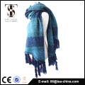 Blue loop dyed yarn 76*186 cm soft shawl
